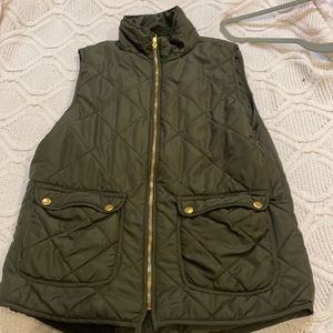 Worn once- army green vest
